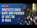 Watch live: Medical workers protest over rape and murder of trainee doctor in India