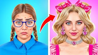 Ekstremni Preobražaj od Štrebera u Popularnu Devojku | Barbie protiv Bratz Multi DO Challenge