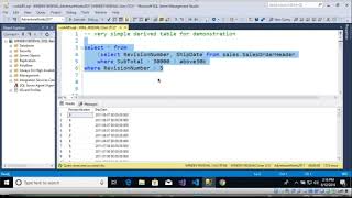 DB0704 Derived Tables example