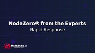 From the Experts: Rapid Response with NodeZero®