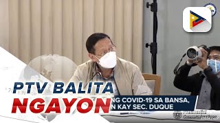 Pagtaas ng kaso ng COVID-19 sa bansa, bumagal, ayon kay Sec. Duque