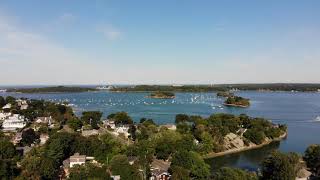 Drone Flight to Hingham Harbor by Jeff Cutler