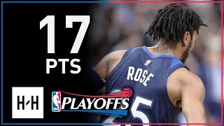 Derrick Rose  Game 3 Highlights Wolves vs Rockets 2018 Playoffs - 17 Points!