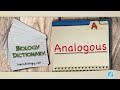 Analogous | Biology Dictionary | Spoken Biology Definitions