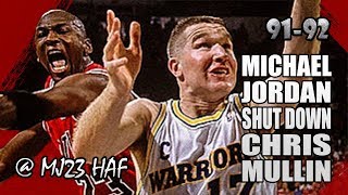Michael Jordan vs Chris Mullin Highlights vs Warriors (1991.11.20)-53pts Total!MJ SHUT MULLIN DOWN!