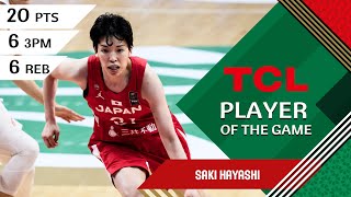 Saki Hayashi (20 PTS) | TCL Player Of The Game | ESP vs JPN | FIBA Women's OQT 2024