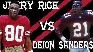 Jerry Rice vs. Deion Sanders Head-to-Head Highlights: The GOAT vs. Prime Time | NFL