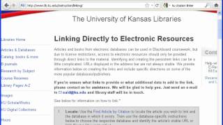 Persistent Links for Online Library Resources