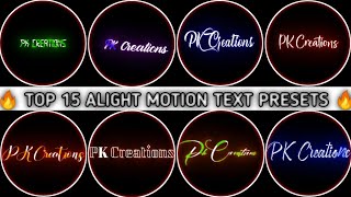 Try Brand New Alight Motion Text Presets!😉