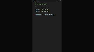How to combine two lists #python #pythonlearning #pythonprogramming