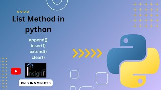 How to use list method in python || Python in hindi | insert(),extend(),append(),clear()#python3