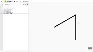 Trinket Python Turtle Lesson: Multiple Lines
