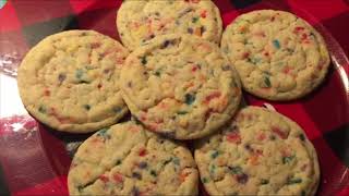 #12DaysofChristmasCookies - Ready-to-Bake Pillsbury Birthday Cake Cookies - Day 6