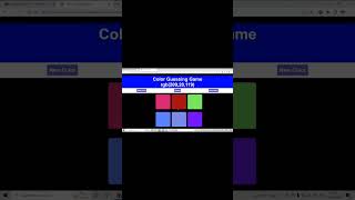 Color Guessing Game HTML CSS JavaScript Project @Justforcode