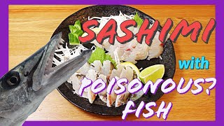 Catch Barracuda and make Sashimi 【Izakaya Recipe】