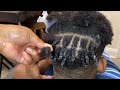 how to two strand twist🧬 double on short men hair💦🔥moist*no rubber band*juicy*