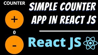 Simple counter app in react JS using usestate hook | React JS beginner projects tutorial