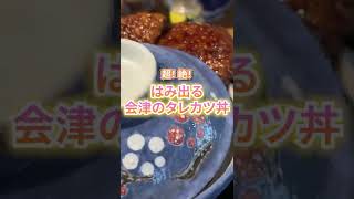 【会津の伝統】カツがあまりにもデカすぎる！会津伝統のソースカツ丼を爆食！#shorts