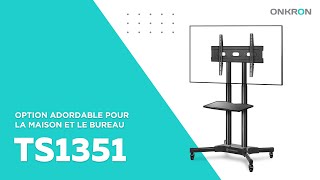 TS1351 Support TV sur pied à roulettes pour des téléviseurs de 32 à 65 pouces Noir