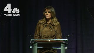 First Lady Melania Trump Booed at Opioid Summit in Baltimore