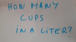How many cups in a liter?