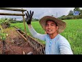 natapos na welcome gate para sa palaisdaan sa bukid