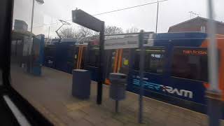 Tram Ride Stagecoach Supertram Yellow Route Middlewood to Meadowhall