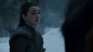 Game Of Thrones 8x04 - Bran Told Arya and Sansa about Jon