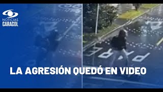 Brutal agresión en Bogotá: hombre le dio puños y patadas a una mujer