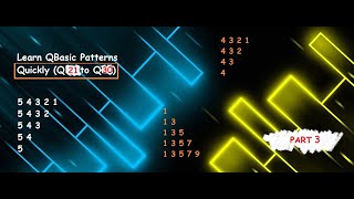 Qbasic Program * * Qbasic Pattern Quick learn (Q21 to 30)|Nested Loop in Qbasic | Nested For loop