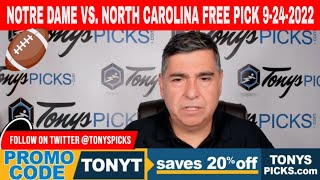 Notre Dame vs. North Carolina 9/24/2022 Week 4 FREE College Football Picks on NCAAF Betting Tips