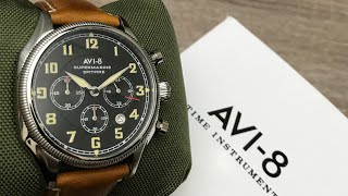 AVI-8 Supermarine Spitfire Chronograph Men's Watch AV-4025-02J (Unboxing) @UnboxWatches