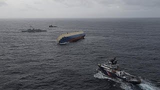 Stricken timber freighter drifts towards French coast