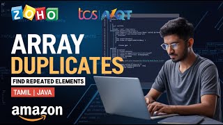 Find Duplicate Elements in Array in Tamil | DSA in Java | #tamilcoding #zohointerview #dsaintamil