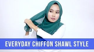 Hijab Tutorial: Everyday Chiffon Shawl Style | Ayu Apparels