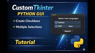 Create Checkbox widget | CustomTkinter Tutorial Python for Beginners