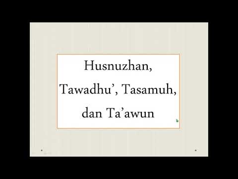 Materi Akidah Akhlak: Husnuzhan, Tawadhu', Tasamuh, Dan Ta'awun - YouTube