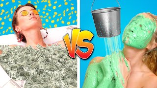 RICH STUDENT VS POOR STUDENT || Rich Girl Vs Broke Girl Funny Situations by Crafty Panda