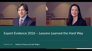 Expert Evidence 2026 – Lessons Learned the Hard Way