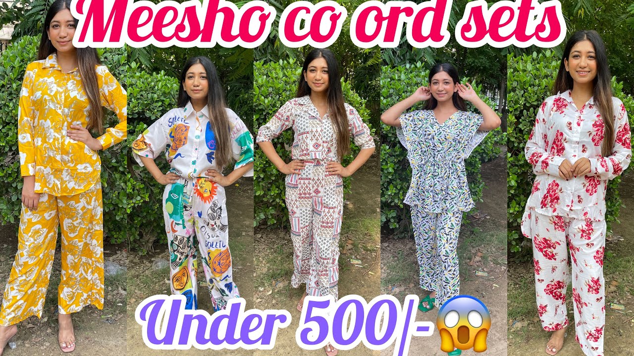 I Ordered Saste Coord Sets From Meesho 亞 Try On Haul Youtube