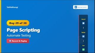 Page Scripting Tool for Testing in Business Central