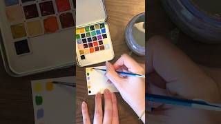 Mini Watercolor Palette Swatching #watercolor #watercolour #swatching #shorts  #swatch #holbein