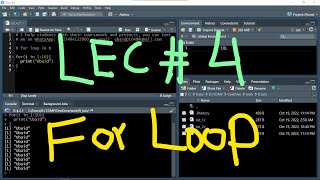 R Programming Tutorial # 4 | For Loop in R studio | Coursework help for R | UBprogrammer