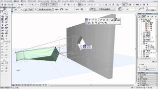 ArchiCAD 15新機能-シェル-ルールシェル断面形状の面を移動するワークフロー