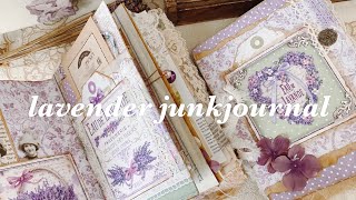 ￼《販売用》ラベンダージャンクジャーナルが完成しました🤍/ lavender junk journal