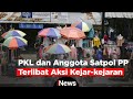 Razia PKL di Trotoar Pasar Tanah Abang Diwarnai Aksi Kejar-kejaran