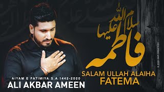 Noha Bibi Fatima Zahra 2021 - SALAM ULLAH ALAIHA FATIMA - Ayam e Fatmiyah Noha 2021 -Ali Akbar Ameen