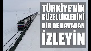 Beyaza bürünen Türkiye havadan görüntülendi.