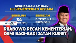 Kabinet Gemuk Prabowo Gibran, Ini Alasan Beberapa Kementerian akan Dipecah!