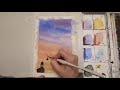 sunset sky easy watercolor real time tutorial 1 acquerello tutorial facile cielo al tramonto